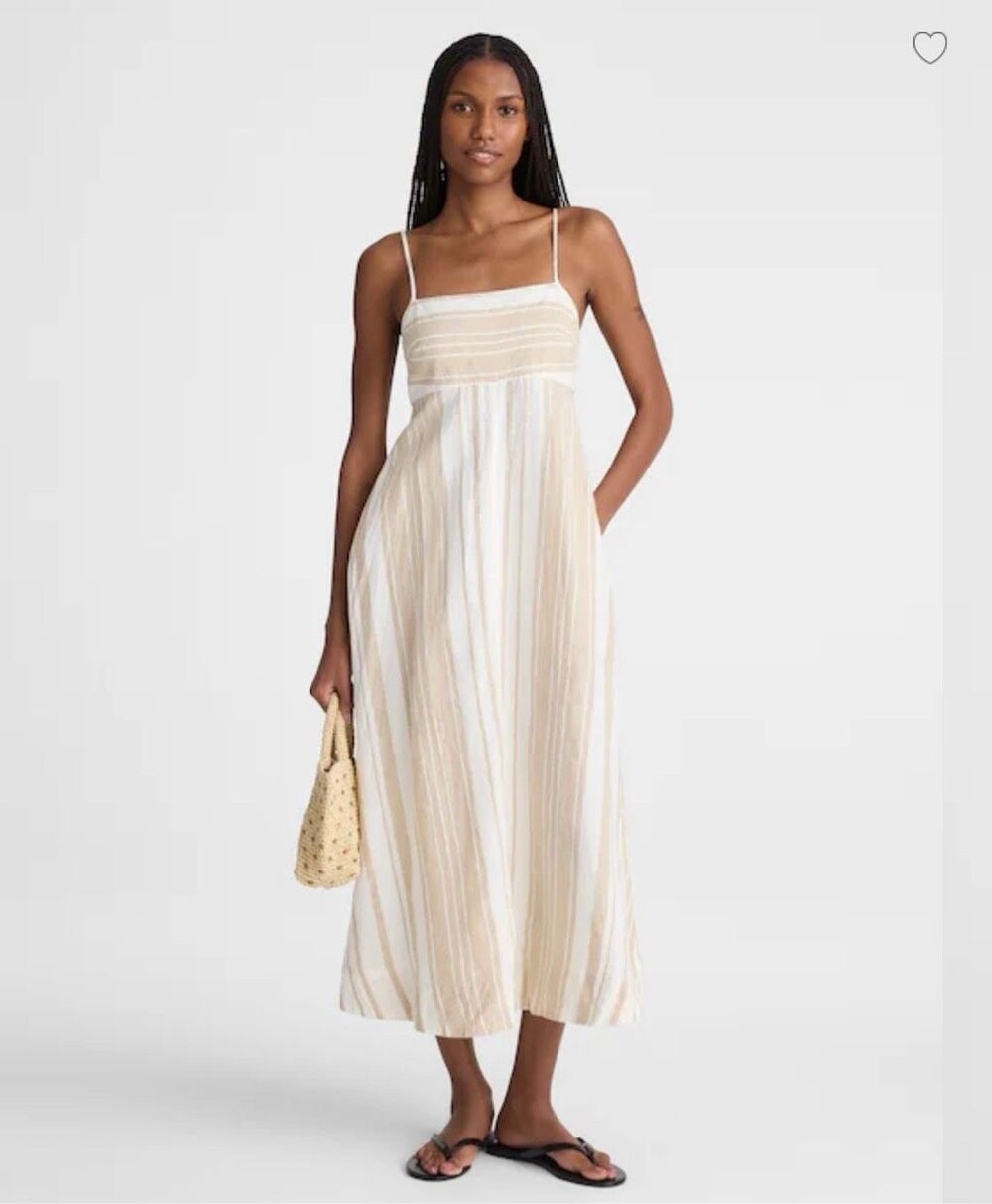 Madewell Empire-Waist Midi Dress in 100% NWT size XL